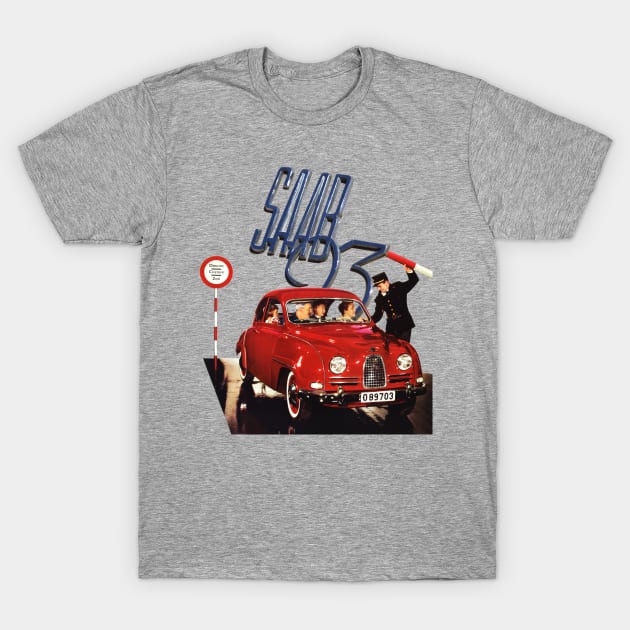 SAAB 93 - advert T-Shirt by Throwback Motors